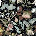 Abyssaly Floral Wallpaper Peel and Stick Wallpaper Boho, Vintage Black Dark Vintage Contact Paper for Bedroom Bathroom, Easy Peel Off Stick on Wallpaper Moody Wall Paper 17.5in X 118in