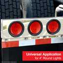 2 x Grand General 80473 Black 4" PVC Rubber Round Grommet