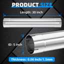 5 Inch Exhaust Pipe, 5'' Stainless Steel Straight Exhaust Pipe, 30" Length 5'' Muffler Replacement Pipe