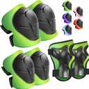 Wemfg Kids Protective Gear Set Knee Pads for Kids 3-14 Years Toddler Knee and Elbow Pads with Wrist Guards 3 in 1 for Skating Cycling Bike Rollerblading Scooter