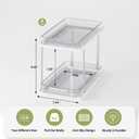 Delamu 2-Tier Bathroom Under Sink Organizers and Storage, Pull Out Cabinet Drawers with Anti-Slip Design, Multi-Purpose Storage for Kitchen, Pantry, Bathroom & Home Organization, White, 1 Pack