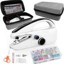 Sewing Bliss: Beginner's Portable Mini Sewing Machine with Storage, Two Power Supply Modes (White)