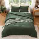 WRENSONGE Twin/Twin XL Comforter Set - 2 Pieces Deep Forest Comforter Prewashed Soft Lightweight for All Seasons,Fluffy Down Alternative Twin XL Comforter with 1 Pillow Sham