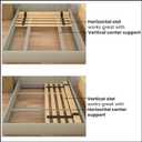 0.68-Inch Horizontal Wooden Bunkie Board/Bed Slats, Enhance Mattress Support, Twin(39"), Beige