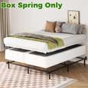 EMODA 7 Inch Split Full Size Box Spring Bed Base with Fabric Cover | 2 Piece Mattress Foundation, 3500LBS Max Weight Capacity, Noise Free, Easy Assembly, Non Slip