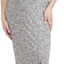 Motherhood Maternity Women's Short Sleeve V-Neck Henley Rib Knit Bodycon Maxi Pregnancy Dress (Gray, XS)