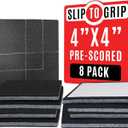 SlipToGrip Non Slip Furniture Gripper Pads | Non Skid Surface Pads Stop Sliding | Pre-Scored Multi Pack with 3/8" Felt Core (8 Pads) | Create Custom Sizes 4", 2", 1" | Anti Slip Rubber Protects Floors