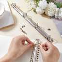 GORGECRAFT 1Pc Metal A4 Size 3-Ring 4-Ring Binder Mechanism Replacement Loose Leaf Book Binder Hinged Clamp kit D-Rings Leaf Binding Spines Combs for Organizers DIY Planners School Office Document