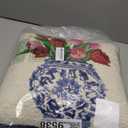 Peking Handicraft 30SER515AC16SQ Chinoiserie Vase Tulips Hook Pillow, 100% polyester fiber