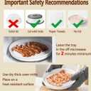Microwave Bacon Cooker, 10-Inch Round Stoneware Bacon Tray for Microwave Oven, Grease-Draining Bacon Rack Plate, Oven Safe, Easy to Clean, White