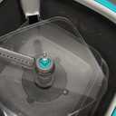 True & Tidy True Clean Spin Mop & Bucket System  Dual Compartment Design for Clean & Dirty Water, 360 Swivel Mop Head, Built-in Scrubbing Brush, Stainless Steel Handle & 2 Reusable Microfiber Pads