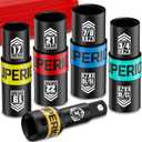 1/2" Drive Lug Nut Impact Socket Set, 5 Pcs Impact Sockets, Flip Socket Set, Thin Wall Nut Sockets with 3" Extension Bar, Remove Bloated Warped, Damaged Lug Nuts