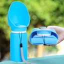 Portable Collapsible Dog Water Bottle - 550ml, Large Wide-Mouth Drinking Bowl, Ideal for Small and Large Dogs on Walks and Outdoor Activities (Blue)