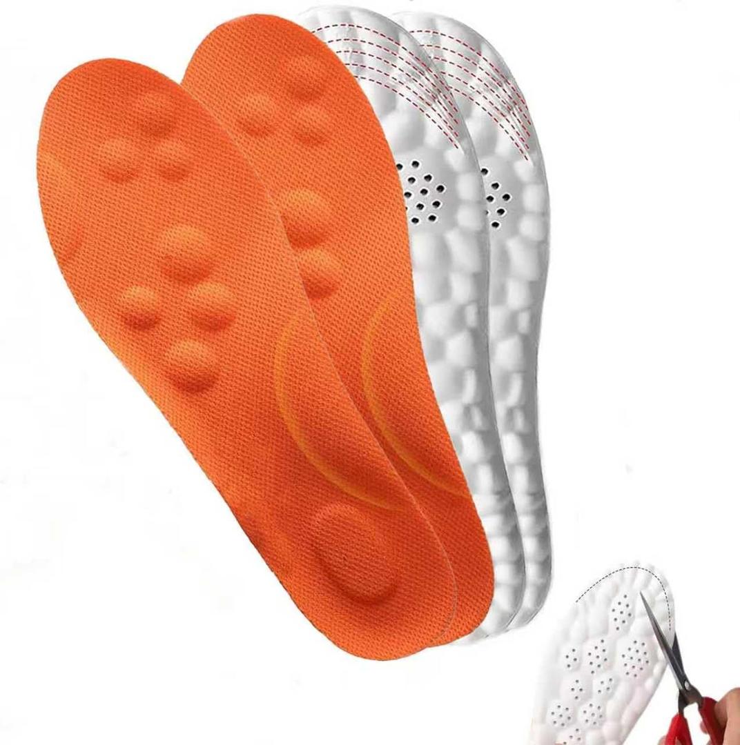 Steppers Insoles for Men, 2 Pair 4D Cloud Insoles Comfort Memory Foam Insoles, Footst Shoe Inserts Men and Woman, Shock Absorbing Shoe Inserts Trim to Fit All Shoe Types (M)