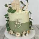 Gardening Theme Cake Topper,Shed Garden Allotment Yard Wooden Cake Topper Set,Spade Shed Watering Can Wellington Boots Cake Topper for Retirement Golden Birthday