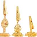 WEBEEDY 3pcs Incense Holder Clip Buddha Incense Burner Incense Stick Standing Clamp with Lotus Base Incense Ash Holder Buddhism Supplies Tabletop Decor for Home Office