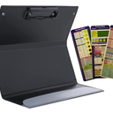 Foldable Nursing Clipboard, 3 Layers Folding clipboards Nurses Clip Board Low Profile Clip Pocket Clipboards for Nurses, Doctors,Students, Teachers (Black)