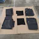 3W Floor Mats & Front Carpets Fit 2022-2026 Toyota Tundra (Only for CrewMax Cab), SR/SR5/TRD PRO/Limited/Platinum/Castone Custom Fit All-Weather TPE Front & Rear Row Floor Liner Black