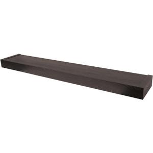 HIGH & MIGHTY 515665 Modern 36" Floating Shelf Holds up to 25lbs, Easy Tool-Free Dry Wall Installation, Flat, eCommerce Packaging, Espresso
