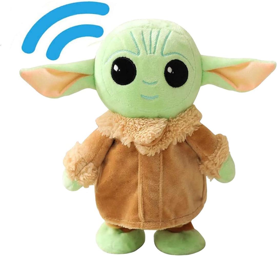 Talking Baby Yoda 7.8 Inch,Walking Baby Yoda and Toy Repeats What You Say Plush Animal Toy Electronic Toy for Boys,Girls,Stuffed Animal,Baby Doll for Kids Gifts