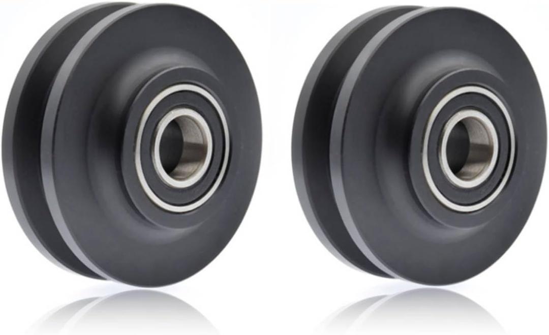 2PCS Barn Door Sliding Roller Wheel, Heavy Duty Cabinet Window Sliding Door Pulley Roller Sliding Gate Roller Hardware for DIY Barn Door, 7 * 3.4 * 1.5cm