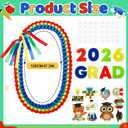 DECYOOL Kindergarten Graduation Leis Class of 2026 47.2 Inch Double Braided Preschool Graduation Ribbon Leis for Kindergarten Graduate Boys Girls