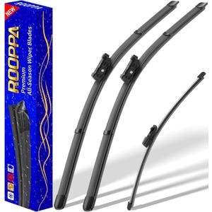 3 wipers Replacement for 2018-2021 2022 Volkswagen Vw Tiguan, Windshield Wiper Blades Original Equipment Replacement - 25"/22"/15" (Set of 3) Top Lock