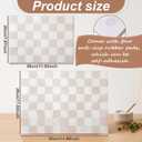 Thenshop Set of 2 Tempered Glass Cutting Boards Beige Check Countertop Cutting Boards Heat Resistant, with Non-slip Feet for Kitchen Counter Housewarming Wedding Gift 7.9x11inch+11x15 Inch
