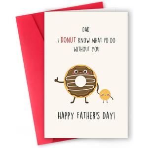 3 x ICOOLYI Funny Father’s Day Card Dad – Fathers Day Gift for Dad from Daughter, Son, Wife