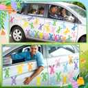 BBTO 30 Pcs Easter Garage Door Magnets Cute Bunny Rabbit Decals Colorful Garage Door Magnets Reusable Refrigerator Sticker Holiday Decorations for Decor Party Supplies