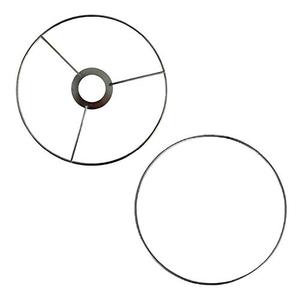 I Like That Lamp Wire Lamp Shade Rings with European Fitter (10” Diameter), Includes 2 Galvanized Steel Silver Drum Rings, Make DIY Table/Floor/Pendant Lamps, Compatible with most IKEA & Target Lamps