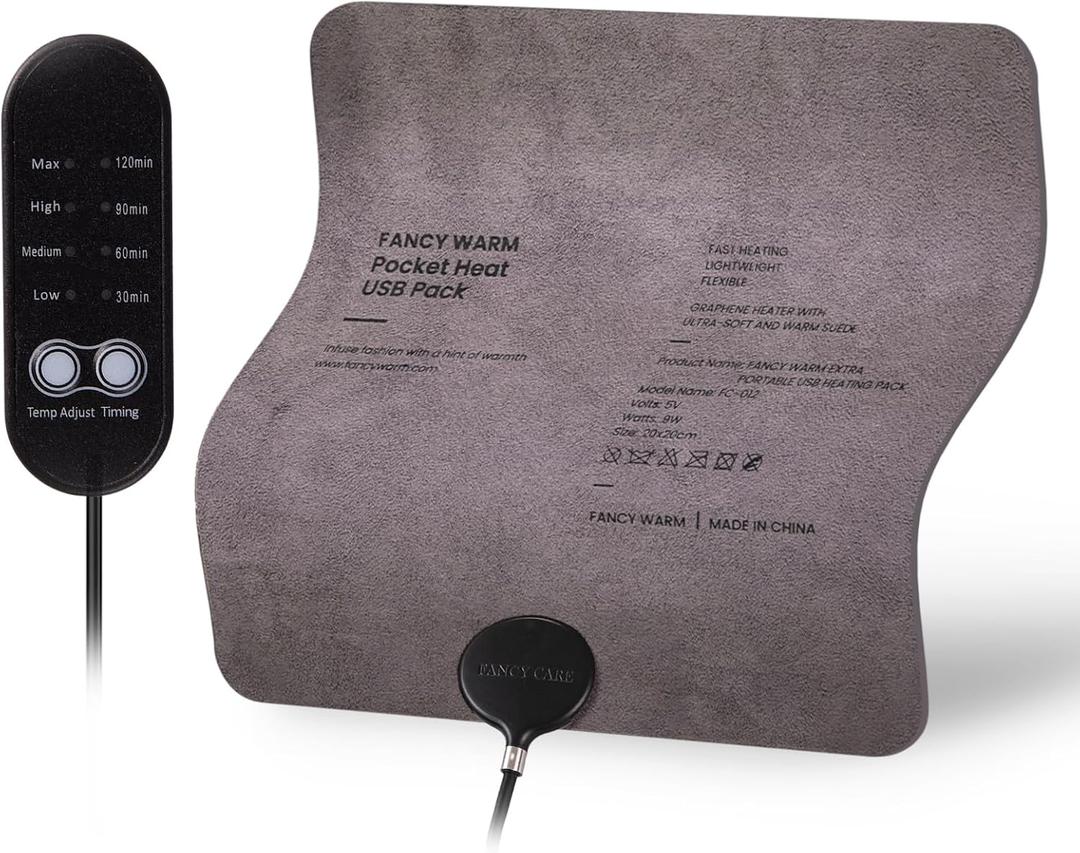 Heating Pad, Electric Heating Pads for Back, Neck, Abdomen, Ultra-Thin & Rechargeable, 4-Temperature Settings with Timer, Birthday Gifts for Women Mom(Purple, 7.87''7.87'')