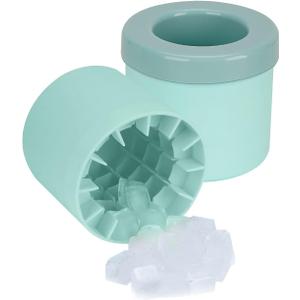 2 Pack Cylinder Ice Cube Mold Ice Trays, Silicone Ice Bucket, Portable Ice Cube Maker, Press-Type Easy-Release Ice Cup (Blue)