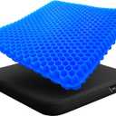 Gel Seat Cushion - Non-Slip Egg Seat Cushion Chair Pads - Office Chair Car Seat Cushion for Sciatica & Back Pain Relief - Coccyx Cushion for Home, Wheelchair, Computer, Desk Chair, Truck (16.5x14.5x1.65inch, Blue)