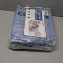 CozyLux Queen Comforter Set Grayish Blue Seersucker 7 Pieces Bed in a Bag Queen Comforter Set with Sheets, Dusty Blue Luxury Bedding Sets with Down Alternative Comforter, Sheets, Pillowcases & Shams