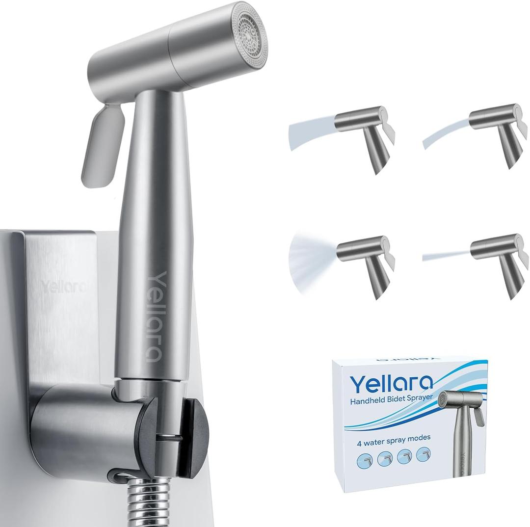 Handheld Bidet Sprayer for Toilet - 4 Spray Modes, Toilet Cleaning - Stainless Steel, Adjustable Water Pressure, Easy Installation