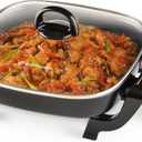 Toastmaster 12" Nonstick Electric Skillet - Deep Skillet Appliance with Glass Lid - Multipurpose Kitchen Cookware for Breakfast & More