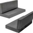 Barydat 2 Sets 40 Inch RV Dinette Cushions Replacement Camper Cushions RV Dinette Booth Seating Backrest with Memory Foam Camping Accessories for Campers Trailer Bed(Gray)