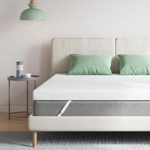 Novilla Memory Foam Mattress Topper Twin, Medium Firm Foam Mattress Topper Twin, 4 Inch Memory Foam Mattress Topper with Removable Cover, Cooling Gel Infused for Pressure Relief & Cooling Sleep