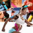 Kinesiology Tape Pro Precut 20 Strips Athletic Sports Waterproof Breathable Latex Free Tape for Ankle Wrists Knee Elastic Running Tennis Swimming Football Sports Activities Tapes (Black)
