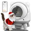 Automatic Litter Box, Self Cleaning Litter Box, Cat Litter Robot for Multiple Cats, with Smart APP Control and Health Monitoring, Safety Sensors, with Trash Bags, White