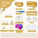 OurWarm Balloon Arch Kit with Balloon Pump Electric, 8.2FT & 5FT Gold Half Balloon Arch Stand with Base, Free Bending Arch Frame Backdrop for Wedding Birthday Party Baby Shower Graduation Decoration