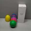 6 Inch Jumbo Easter Eggs - 6 Pack Large Plastic Easter Eggs Fillable for Kids Giant Empty Eggs for Easter Egg Hunt Basket Stuffers Fillers Filling Treats Party Favors Classroom Prizes Supplies (Pure)