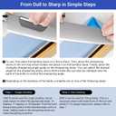 Whetstone Sharpening Stone Set, Dual Sided Grit 1000/6000 Knife Sharpener Set, Wet Stone Sharpening Kit with Nonslip Base, Angle Guide and Knife Holder (6pcs)