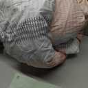 Litanika Pink Comforter Set Queen, 3 Pieces Blush White Colorblock Lightweight Bedding Comforter Set