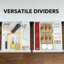 SpaceAid Bamboo Drawer Dividers Inserts, 3 Sizes, 9 Pack