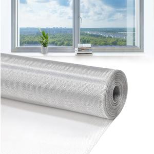 FOREHOGAR Aluminum Window Screen Mesh, 3'x25' Replacement Mosquito Net Roll for Sliding Door Repair, Insect Screening Proof for Patio, Porch, Balcony, Durable Resistant House DIY, Silver