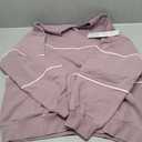 Movemama Relaxed Fit Invisible Zipper Breastfeeding Sweatshirt with Piping in French Terry Cotton (Large, Lilac)