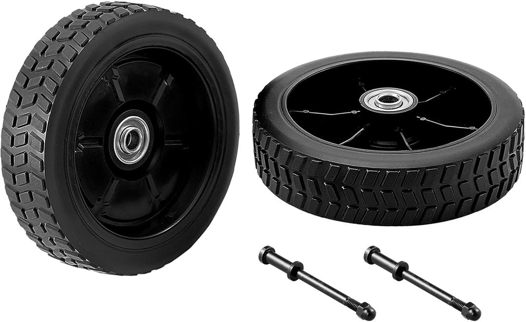 Pro 22 34 Grill Wheels Replacement Parts for Traeger Pro Series 780 575 34 22 Front Wheels Bronson 20 Eastwood 22 34 KIT0138 7 Inch Plastic BBQ Wheels with Axle Smoker Grill Accessories