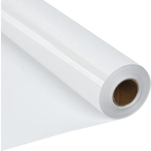 RENLITONG White Iron on Vinyl 12Inch by 20ft Roll HTV Heat Transfer Vinyl for T-Shirt HTV Rolls for All Cutter Machine - Easy to Cut & Weed for Heat Transfer Design